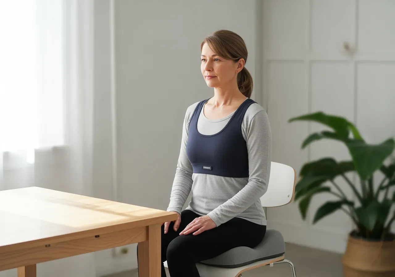 Hållningströja och ergonomisk sittkudde