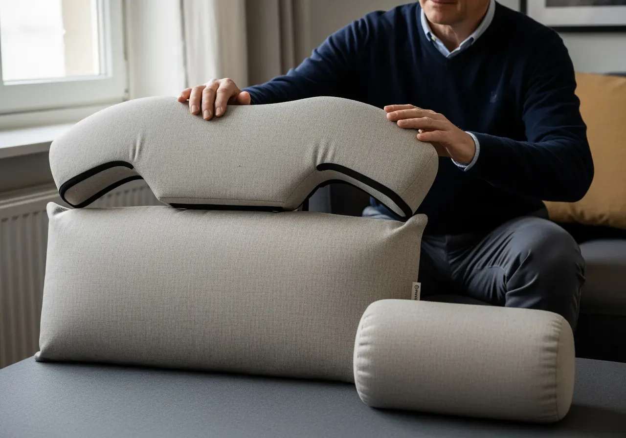 Kombinera ryggstöd axelstöd och sidokudde