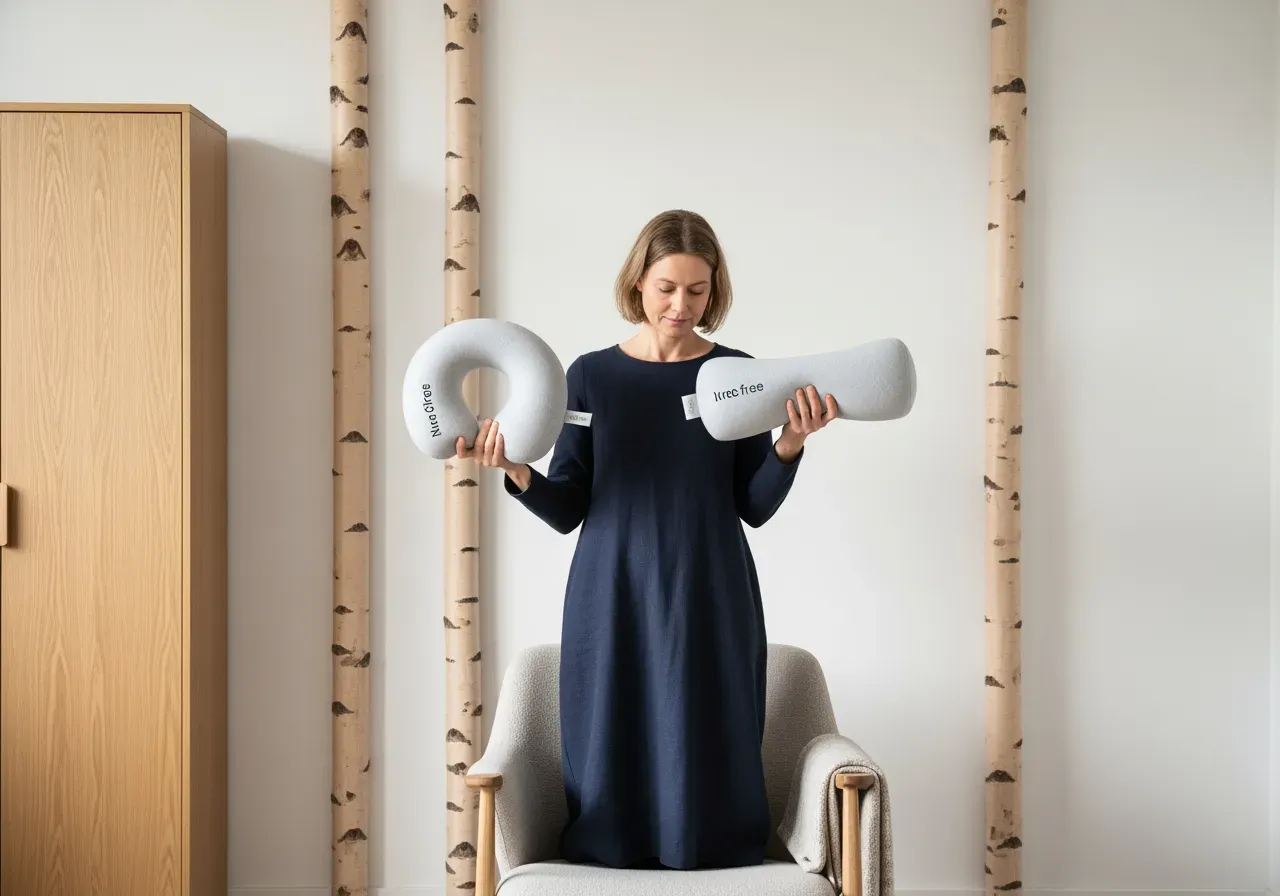 Välja nackkudde och benkudde enkelt