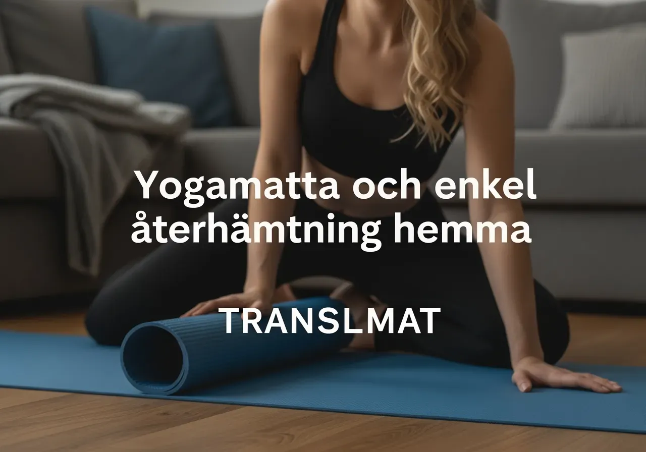 Yogamatta och enkel återhämtning hemma