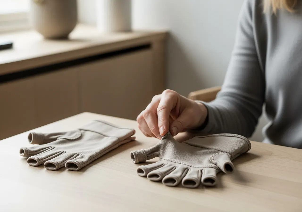 Artrithandskar med fingrar för nybörjare