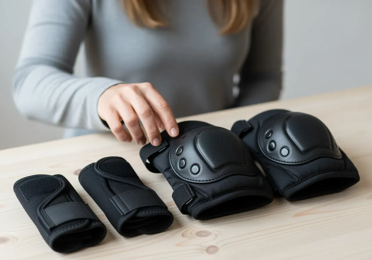 Handledsstöd och knäskydd för nybörjare