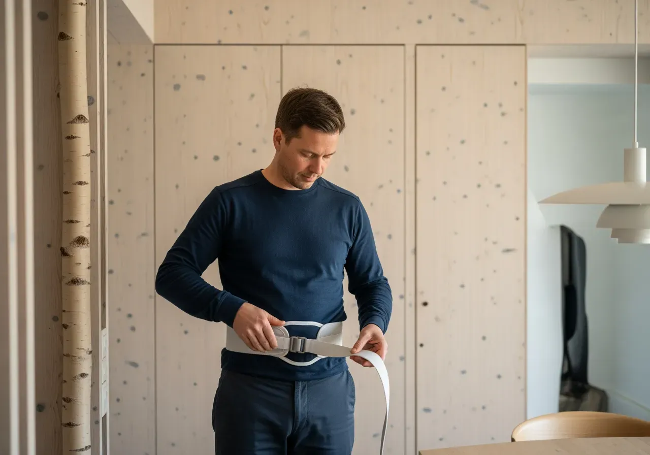 Storleksguide ljumskbråcksbälte för passform