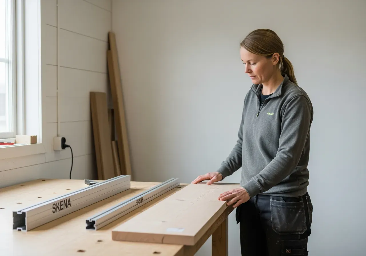 Välj sida och storlek skena