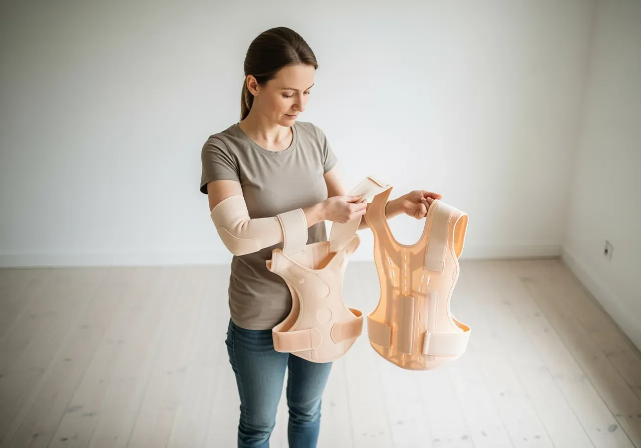 Storleksguide armbågsband ryggbandage axelstöd