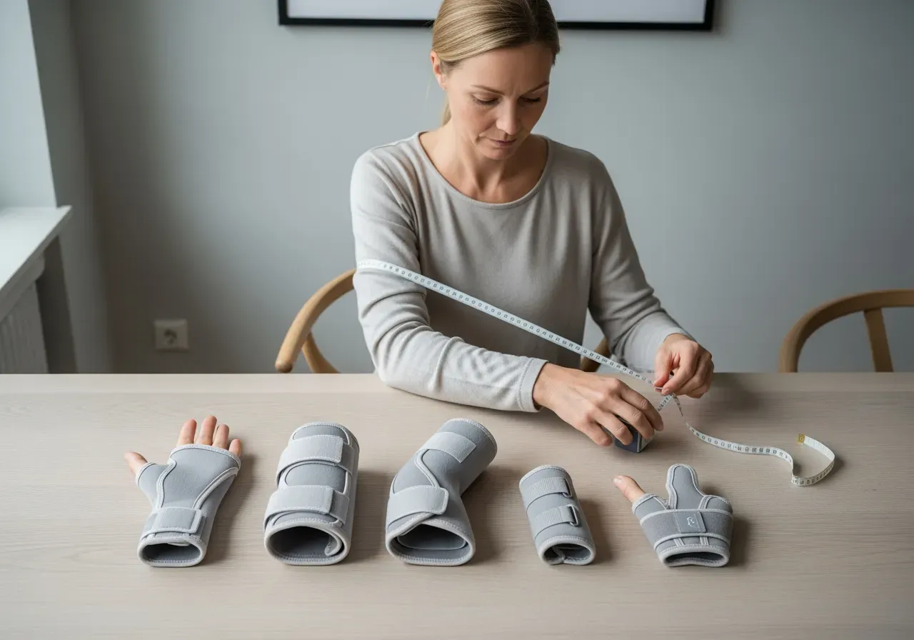 Storleksguide Zamst handled armbåge tumme