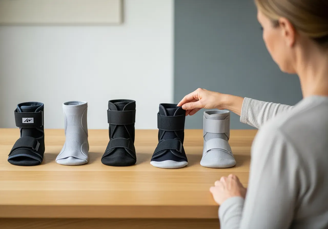 Jämförelse av fotledsstöd