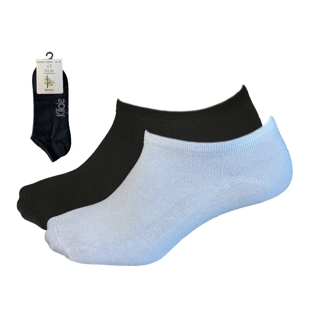 Komfort- och diabetesstrumpor i bambu - 43-46, Vit