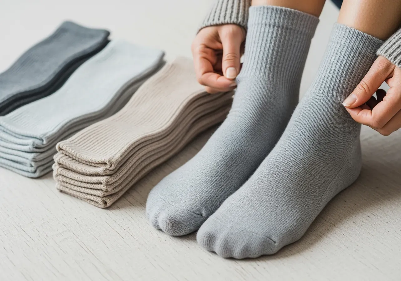 Bambu komfortstrumpor för känsliga fötter