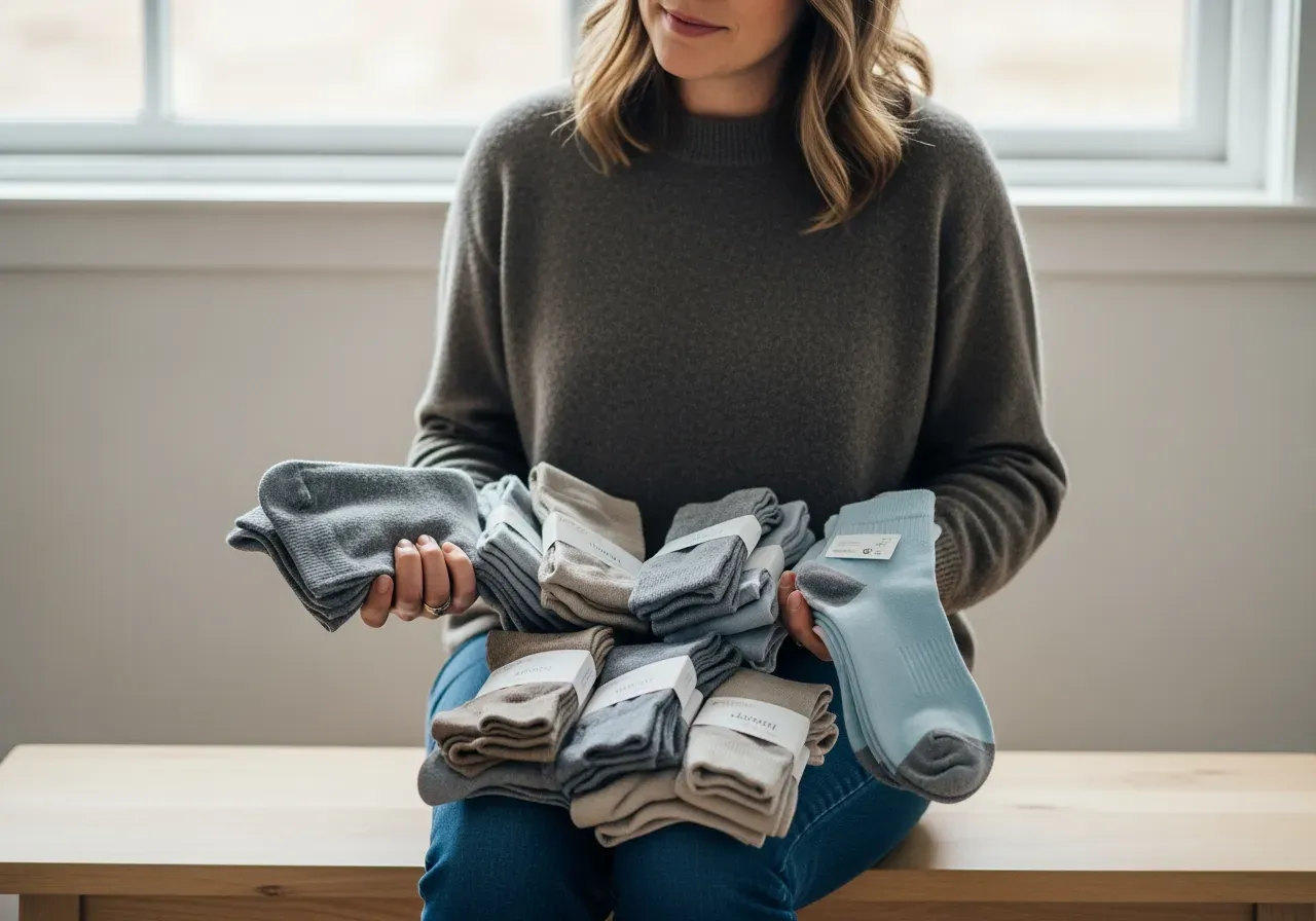 Rätt storlek i bambustrumpor och resestrumpor