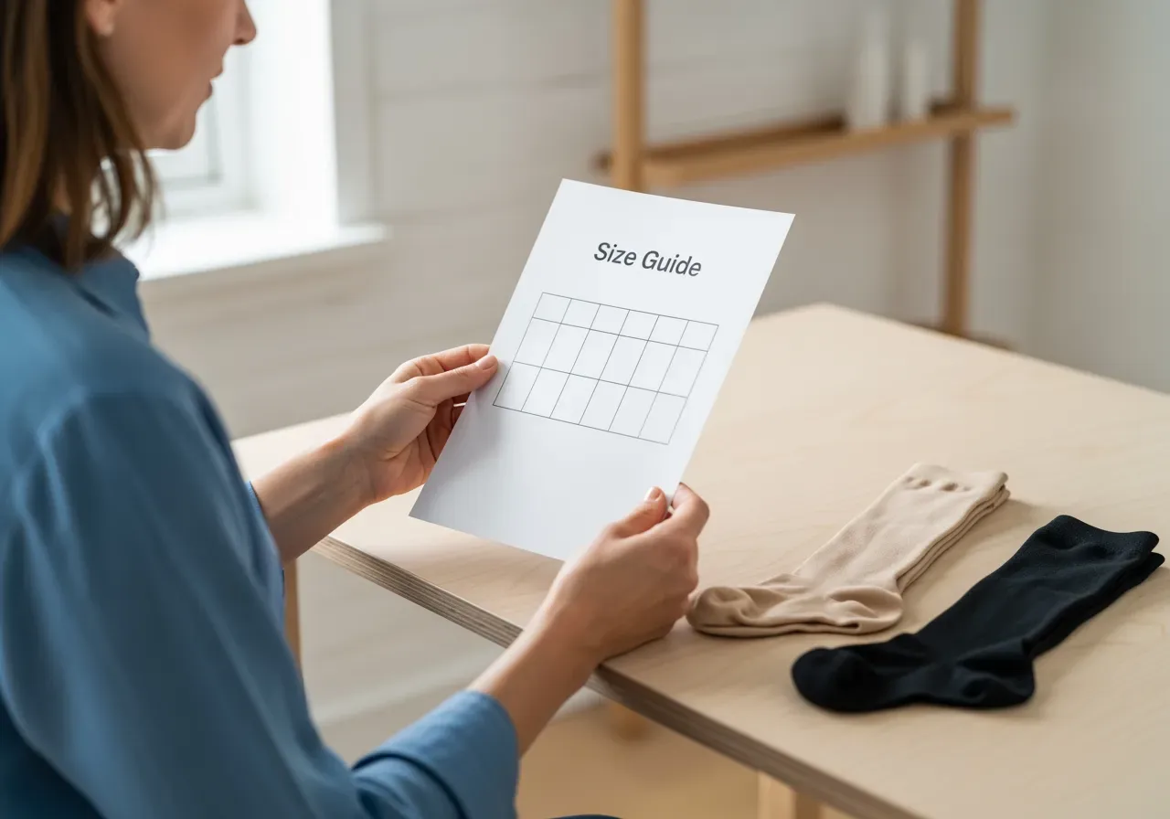 Storleksguide Novamed NV720 strumpor