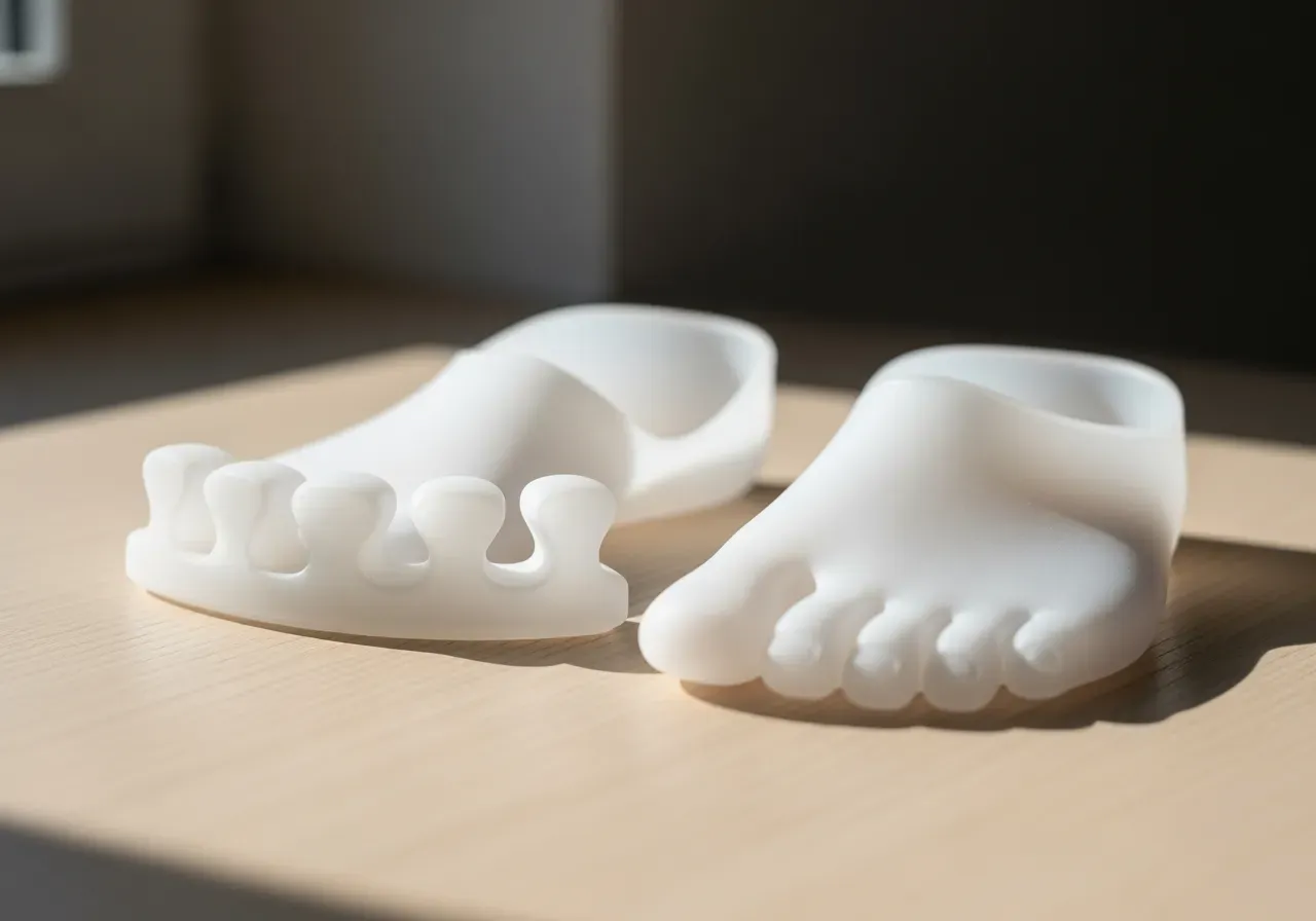 Silikon tåspridare och framfotsstöd