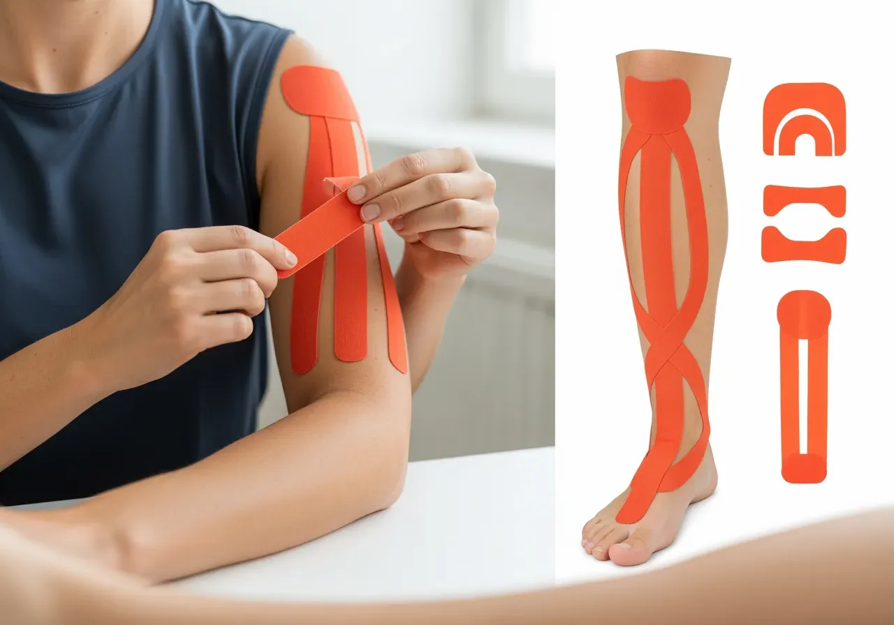 Förskuren kinesiotejp för axel till fot