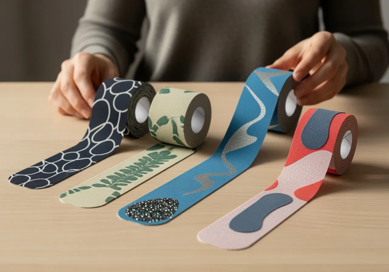 Kinesiotejp med design och turmalin