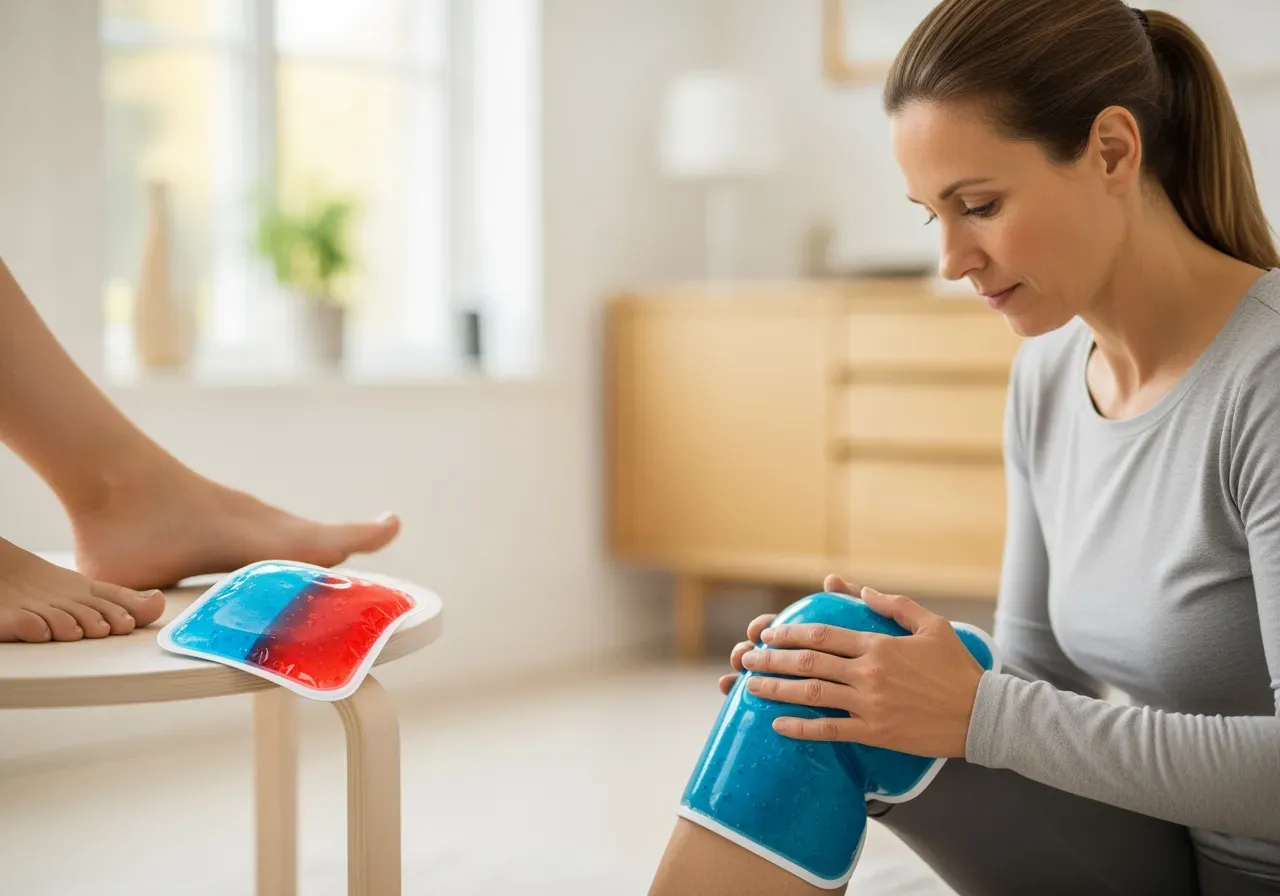 Värme och kyla för knä och fotled