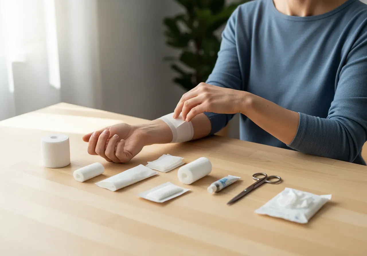 Enkla steg för sårvård hemma