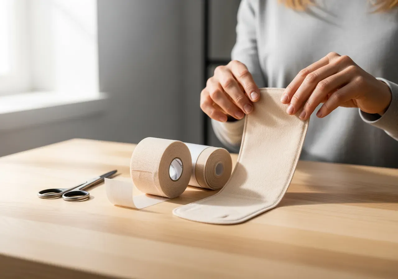 Skonsam tejp och stöd för huden